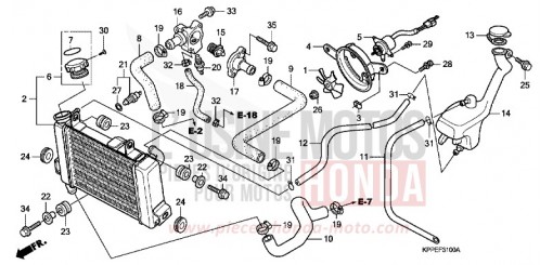 KUEHLER (CBR125R/RS/RW5/RW6/RW8) CBR125RW5 de 2005